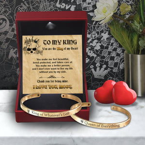 Couple Bracelet - Skull - To My King - Thank You For Being Mine - Augbt26013 - Gifts Holder