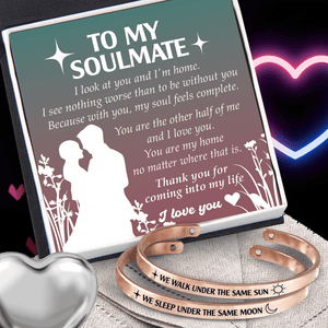 Couple Bracelets - Family - To My Soulmate - Thank You For Coming Into My Life - Augbt15001 - Gifts Holder