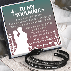 Couple Bracelets - Family - To My Soulmate - Thank You For Coming Into My Life - Augbt15001 - Gifts Holder