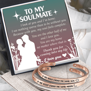 Couple Bracelets - Family - To My Soulmate - Thank You For Coming Into My Life - Augbt15001 - Gifts Holder