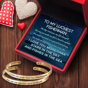 Couple Bracelets - Fishing - To My Luckiest Fisherman - I Love You - Augbt26015 - Gifts Holder