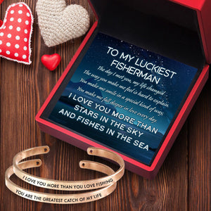 Couple Bracelets - Fishing - To My Luckiest Fisherman - I Love You - Augbt26015 - Gifts Holder