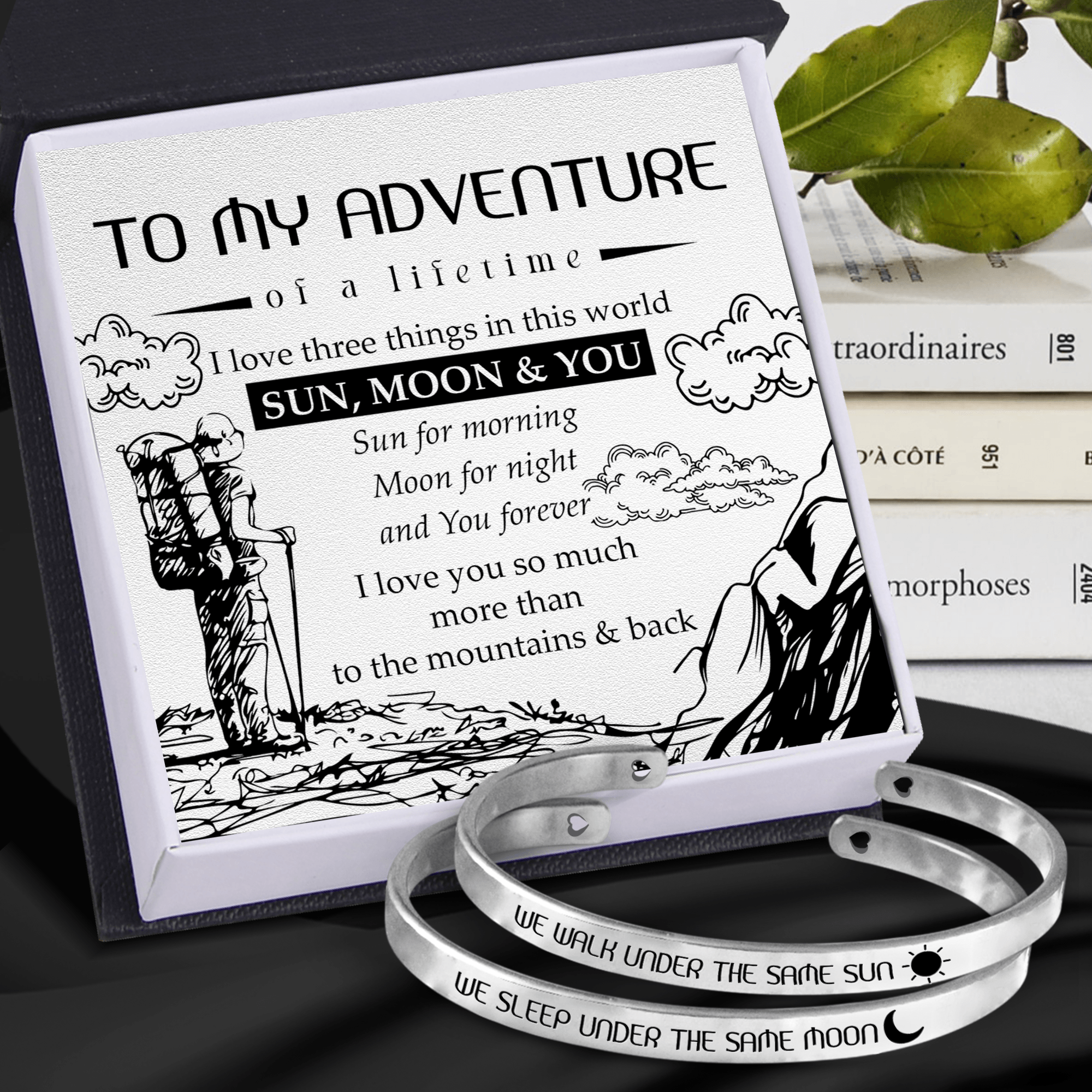 Couple Bracelets - Hiking - To My Adventure - I Love You So Much More Than To The Mountains & Back - Augbt13018 - Gifts Holder