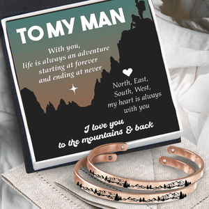 Couple Bracelets - Hiking - To My Man - I Love You To The Mountains & Back - Augbt26014 - Gifts Holder