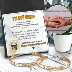 Couple Bracelets - Skull - To My King - I'm Never Going To Stop Loving You - Augbt26012 - Gifts Holder