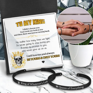 Couple Bracelets - Skull - To My King - I'm Never Going To Stop Loving You - Augbt26012 - Gifts Holder