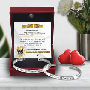 Couple Bracelets - Skull - To My King - I'm Never Going To Stop Loving You - Augbt26012 - Gifts Holder