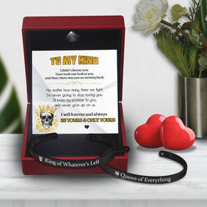 Couple Bracelets - Skull - To My King - I'm Never Going To Stop Loving You - Augbt26012 - Gifts Holder