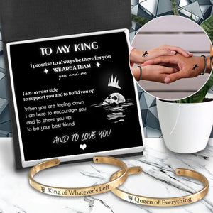 Couple Bracelets - Skull - To My King - I Promise To Always Be There For You - Augbt26011 - Gifts Holder