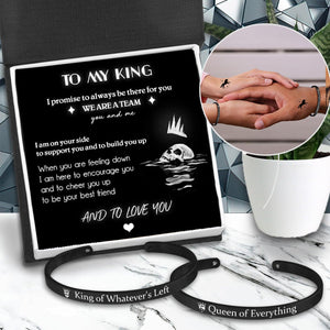 Couple Bracelets - Skull - To My King - I Promise To Always Be There For You - Augbt26011 - Gifts Holder