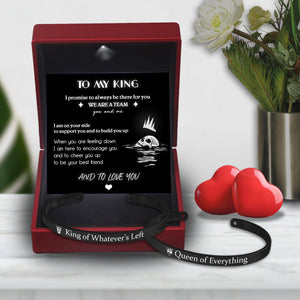 Couple Bracelets - Skull - To My King - I Promise To Always Be There For You - Augbt26011 - Gifts Holder