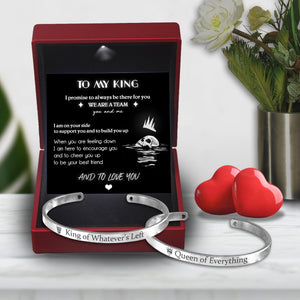 Couple Bracelets - Skull - To My King - I Promise To Always Be There For You - Augbt26011 - Gifts Holder