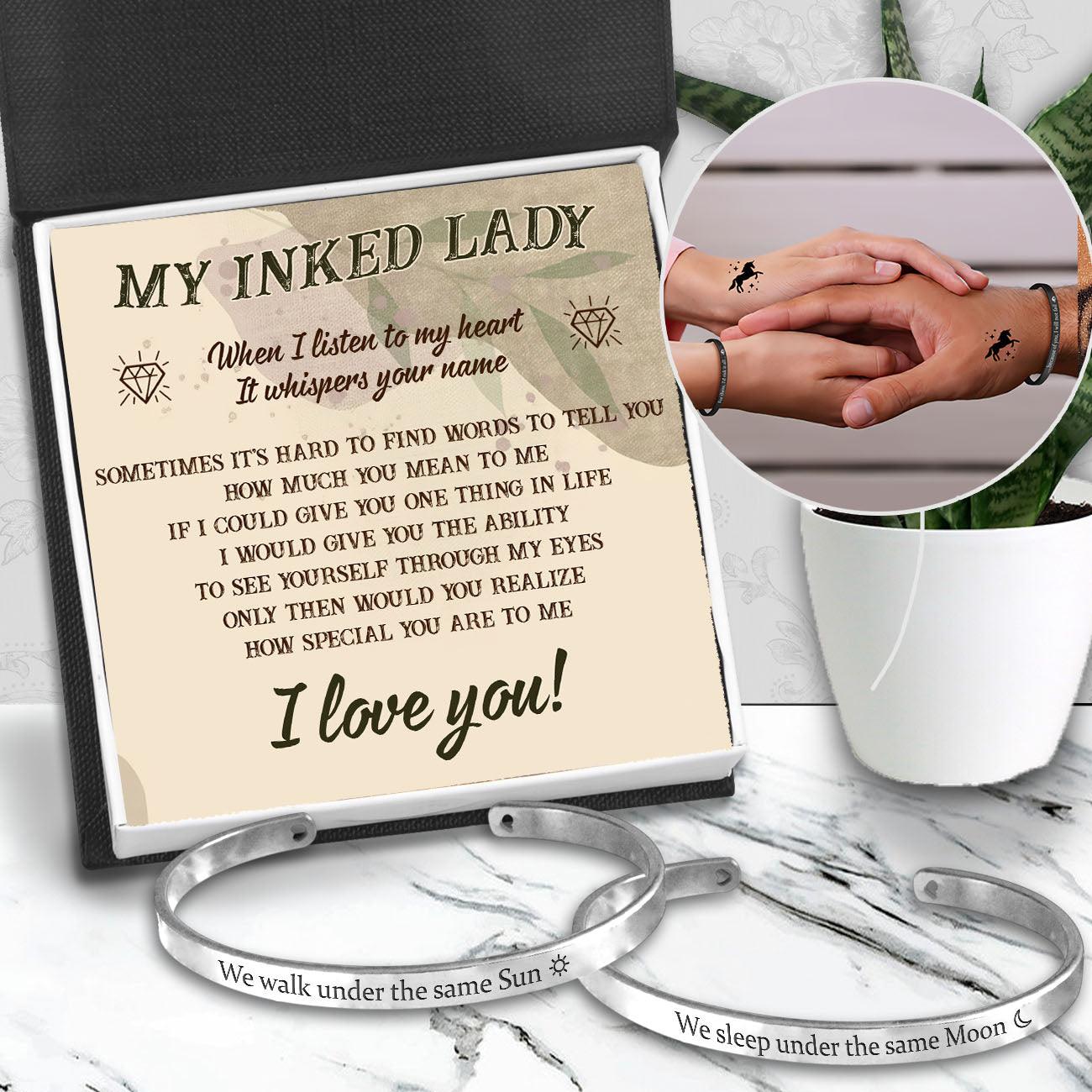 Couple Bracelets - Tattoo - To My Inked Lady - How Special You Are To Me - Augbt13012 - Gifts Holder