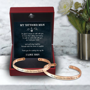 Couple Bracelets - Tattooed - To My Man - I Love You - Augbt26018 - Gifts Holder