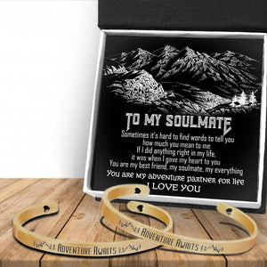 Couple Bracelets - Travel - To My Soulmate - You Are My Adventure Partner For Life - Augbt13004 - Gifts Holder