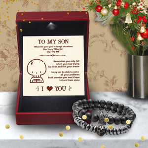 Couple Crown and Skull Bracelets - Skull & Tattoo - To My Son - Go Forth And Live Your Dream - Augbu16001 - Gifts Holder