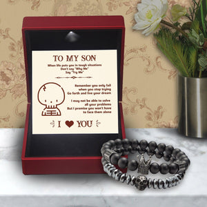 Couple Crown and Skull Bracelets - Skull & Tattoo - To My Son - Go Forth And Live Your Dream - Augbu16001 - Gifts Holder