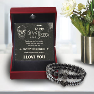 Couple Crown and Skull Bracelets - Skull - To My Mum - I Love You - Augbu19001 - Gifts Holder