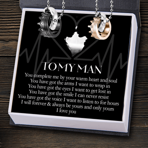 Couple Crown Pendant Necklaces - Family - To My Man - You Complete Me - Augnz26002 - Gifts Holder