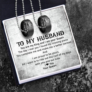 Couple Pendant Necklaces - Biker - To My Husband - I Am Proud To Be Yours - Augnw14001 - Gifts Holder