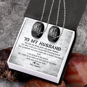 Couple Pendant Necklaces - Biker - To My Husband - I Am Proud To Be Yours - Augnw14001 - Gifts Holder