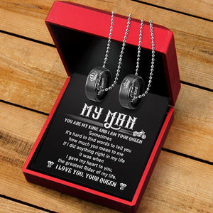 Couple Pendant Necklaces - Biker - To My Man - How Much You Mean To Me - Augnw26011 - Gifts Holder