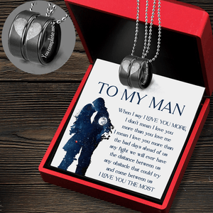 Couple Pendant Necklaces - Family - To My Man - I Love You The Most - Augnw26021 - Gifts Holder