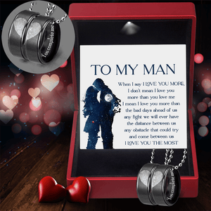 Couple Pendant Necklaces - Family - To My Man - I Love You The Most - Augnw26021 - Gifts Holder