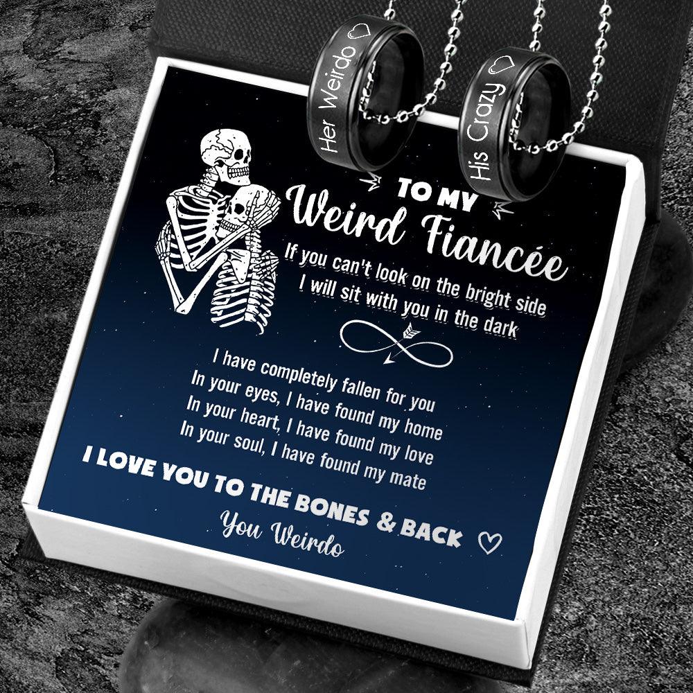 Couple Pendant Necklaces - Skull- To My Future Wife - I Love You To The Bones & Back - Augnw25005 - Gifts Holder