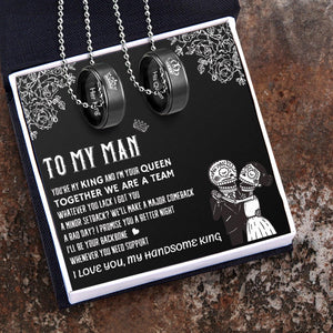 Couple Pendant Necklaces - To My Man - Together We Are A Team - Augnw26005 - Gifts Holder