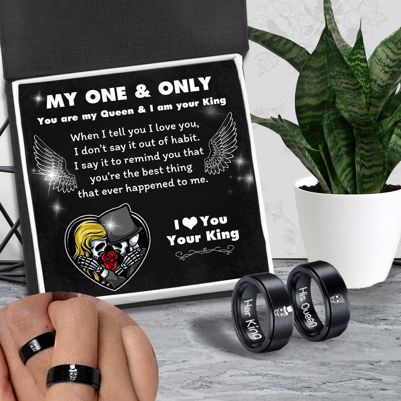 Couple Ring - Skull & Tattoo - To My Lover - You're The Best Thing - Augrlc13001 - Gifts Holder