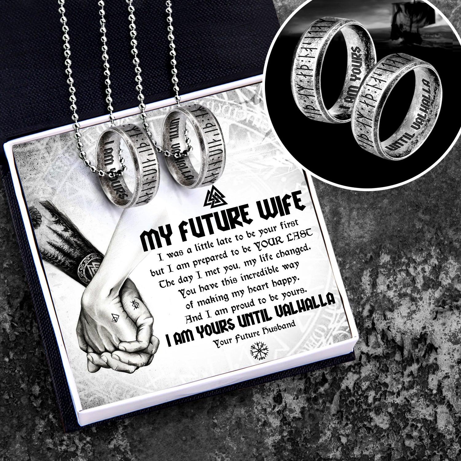 Couple Rune Ring Necklaces - Viking - To My Future Wife - The Day I Met You, My Life Changed - Augndx25001 - Gifts Holder