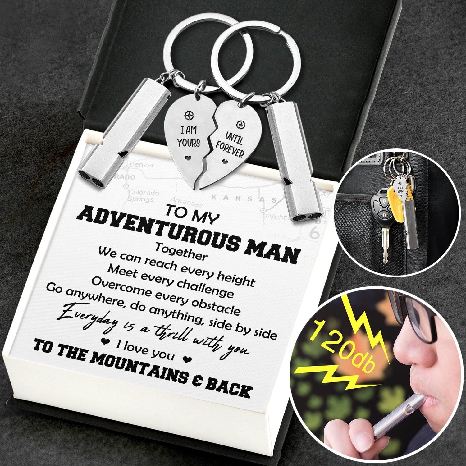Couple Whistle Keychains - Hiking - To My Adventurous Man - Everyday Is A Thrill With You - Augkzh26005 - Gifts Holder