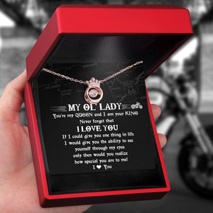 Crown Necklace - Biker - To My Ol' Lady - I Love You - Augnzq13003 - Gifts Holder