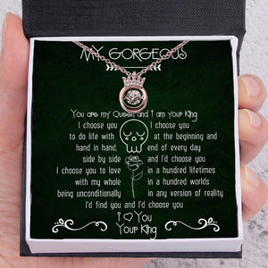 Crown Necklace - Skull & Tattoo - My Gorgeous - I Love You - Augnzq13007 - Gifts Holder