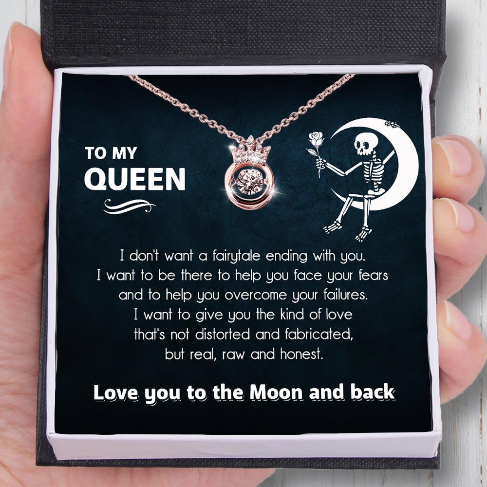 Crown Necklace - Skull - To My Queen - Love You To The Moon And Back - Augnzq13009 - Gifts Holder