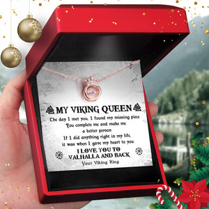 Crown Necklace - Viking - To My Viking Queen - I Love You To Valhalla & Back - Augnzq13001 - Gifts Holder