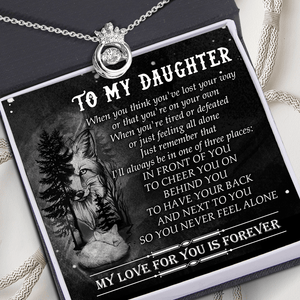 Crown Necklace - Wolf - To My Daughter - My Love For You Is Forever - Augnzq17006 - Gifts Holder