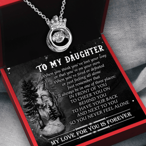 Crown Necklace - Wolf - To My Daughter - My Love For You Is Forever - Augnzq17006 - Gifts Holder