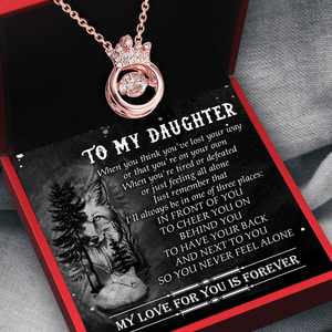 Crown Necklace - Wolf - To My Daughter - My Love For You Is Forever - Augnzq17006 - Gifts Holder