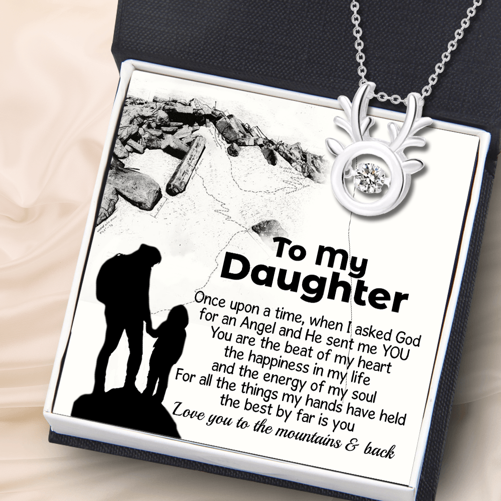 Crystal Reindeer Necklace - Hiking - To My Daughter - You Are The Energy Of My Soul - Augnfu17008 - Gifts Holder