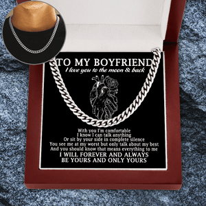 Cuban Link Chain - Family - To My Boyfriend - I Love You To The Moon & Back - Aussb12003 - Gifts Holder