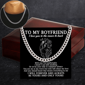 Cuban Link Chain - Family - To My Boyfriend - I Love You To The Moon & Back - Aussb12003 - Gifts Holder