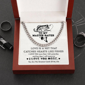 Cuban Link Chain - Fishing - To My Master Baiter - I Love You - Aussb26002 - Gifts Holder