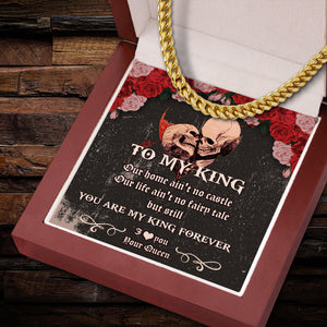 Cuban Link Chain - Skull - To My King - I Love You - Aussb26006 - Gifts Holder