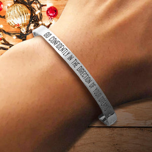 Cuff Bracelet - Hiking - To My Grandson - I Can Promise To Love You For The Rest Of Mine - Augbzf22001 - Gifts Holder