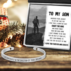 Cuff Bracelet - Hiking - To My Son - Never Forget Your Way Back Home - Augbzf16001 - Gifts Holder