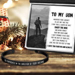 Cuff Bracelet - Hiking - To My Son - Never Forget Your Way Back Home - Augbzf16001 - Gifts Holder