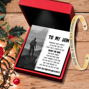 Cuff Bracelet - Hiking - To My Son - Never Forget Your Way Back Home - Augbzf16001 - Gifts Holder