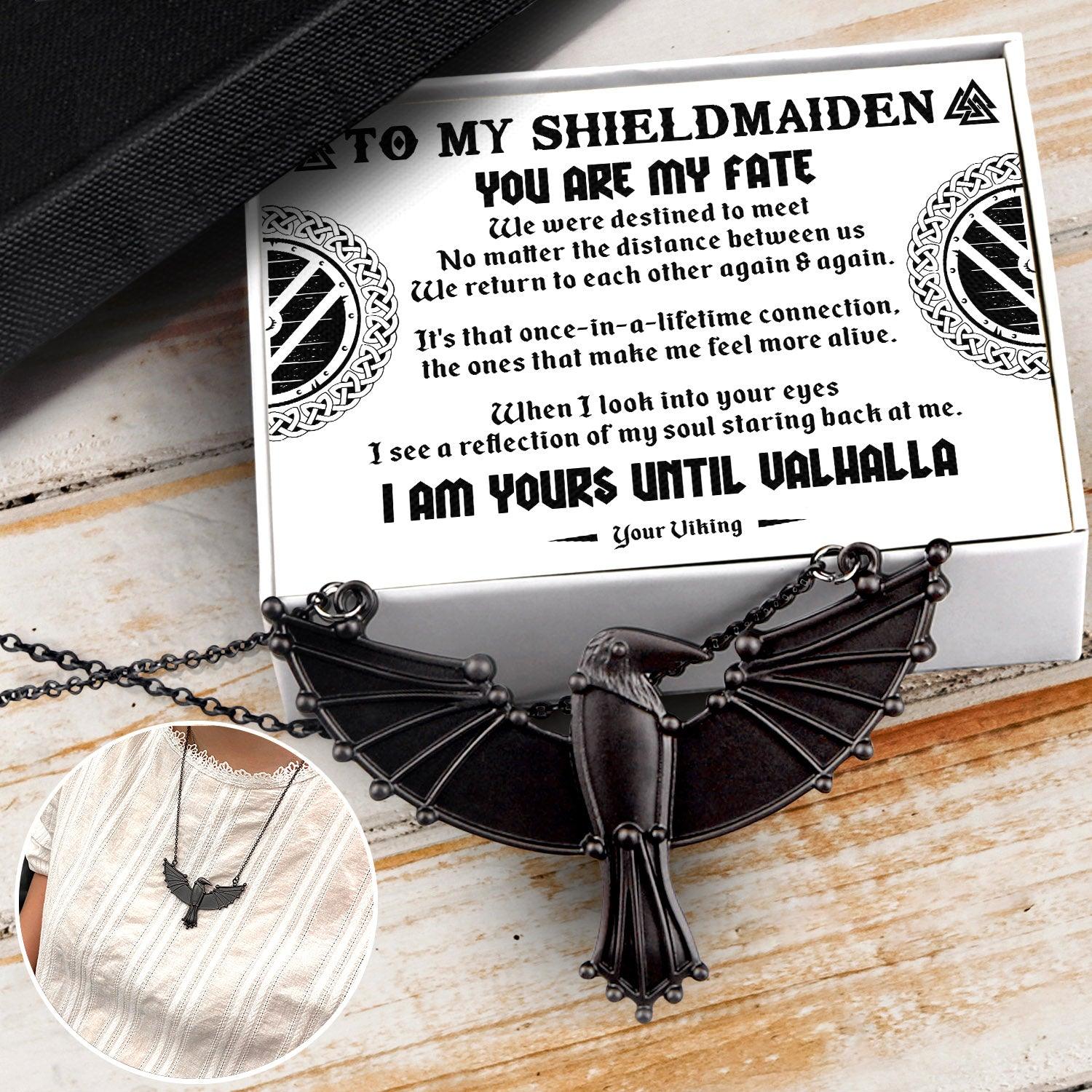 dark raven necklace my shieldmaiden i am yours until valhalla augncm13005 gifts holder 1